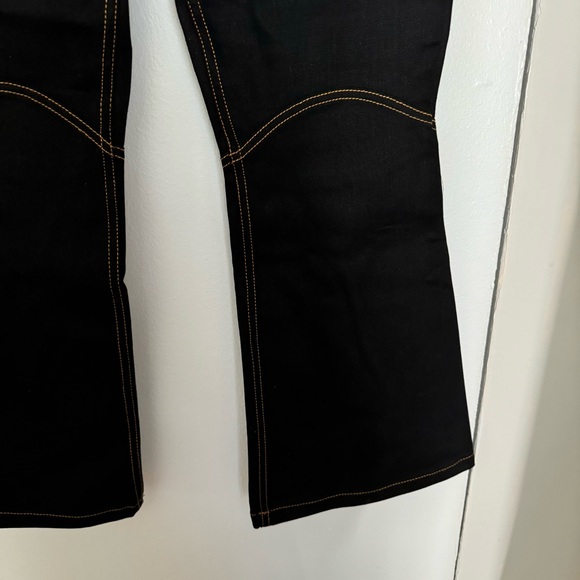 Ellery Zip Front Button Snap Closure Western Style Kickflare Jeans - Picture 5 of 6